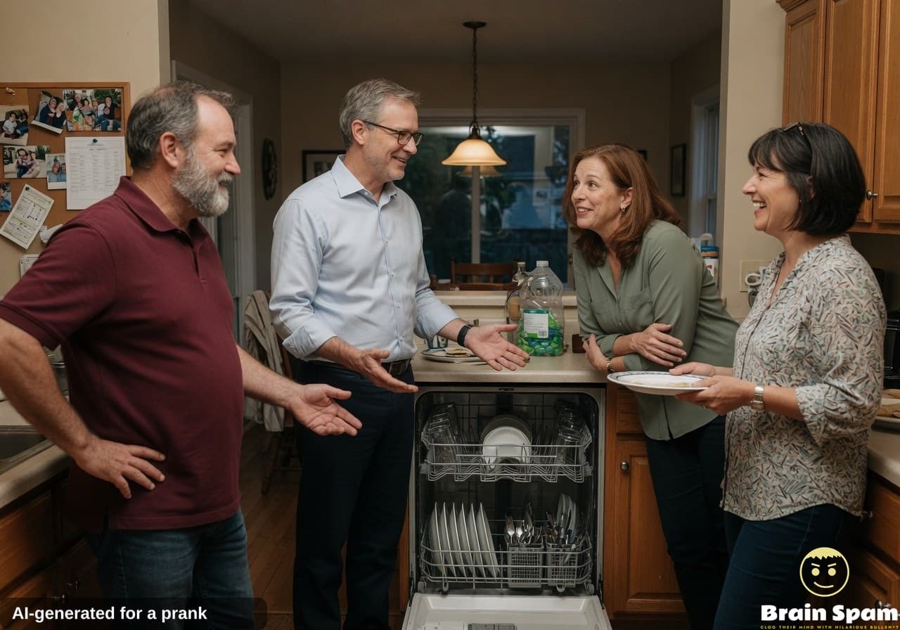Dwight Fembley resolves family argument over dishwasher loading